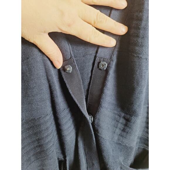 CAbi Classic Snap Cardigan Duster in Navy Blue, sz Small - Picture 5 of 15